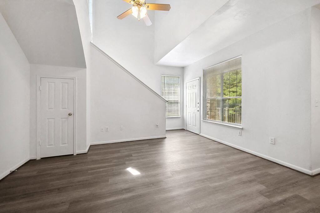Living room at Fountains at Tidwell and The Enclave in Houston TX